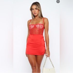 White Fox Boutique “If They Knew Mini Dress Red” Xs